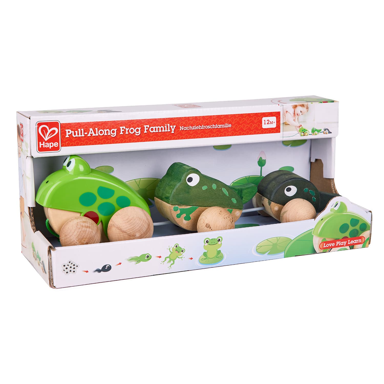 Игрушка для малышей каталка "Семья лягушек на прогулке" 6