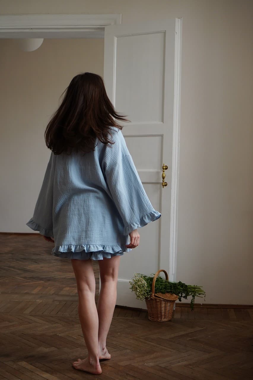 Костюм из муслина Романтика, Голубой 4