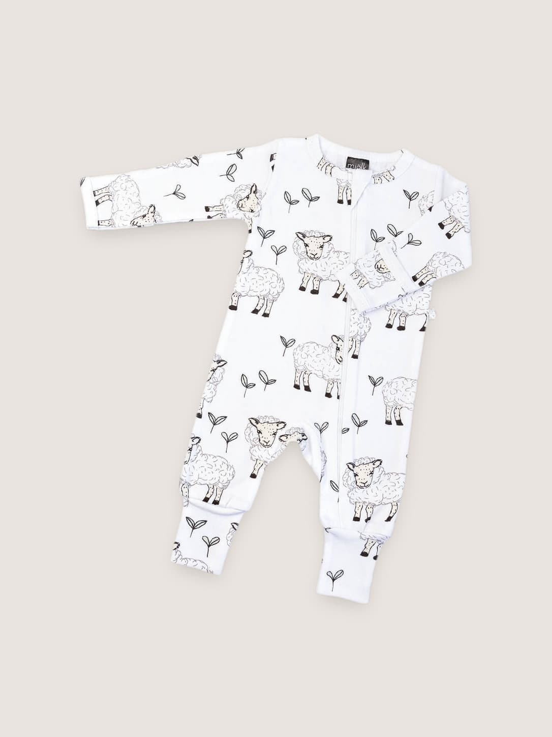 Комбинезон Mjolk Sleep and Play Овечки, на манжетах