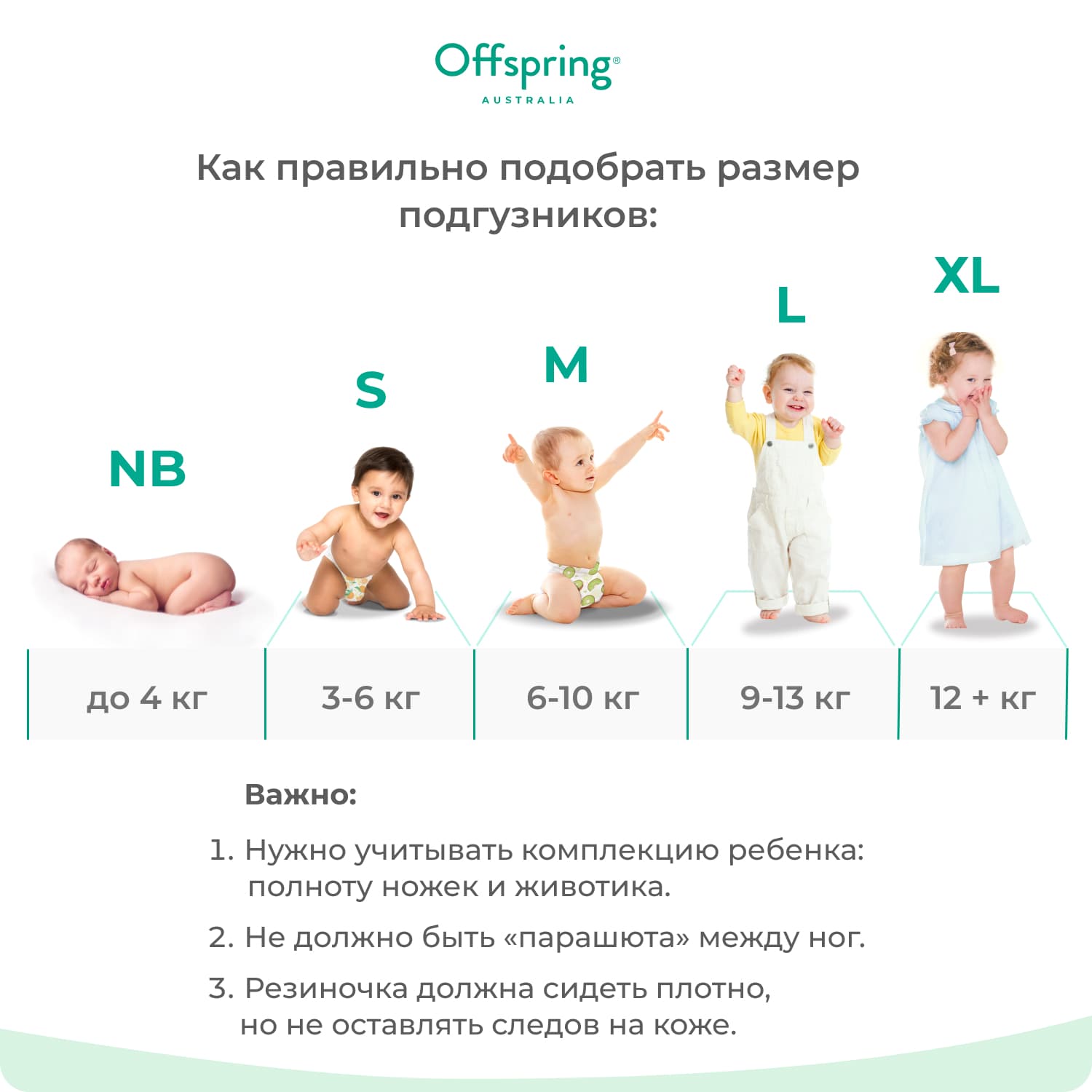 Offspring подгузники, NB 2-4 кг. 56 шт. расцветка Арбузы 11