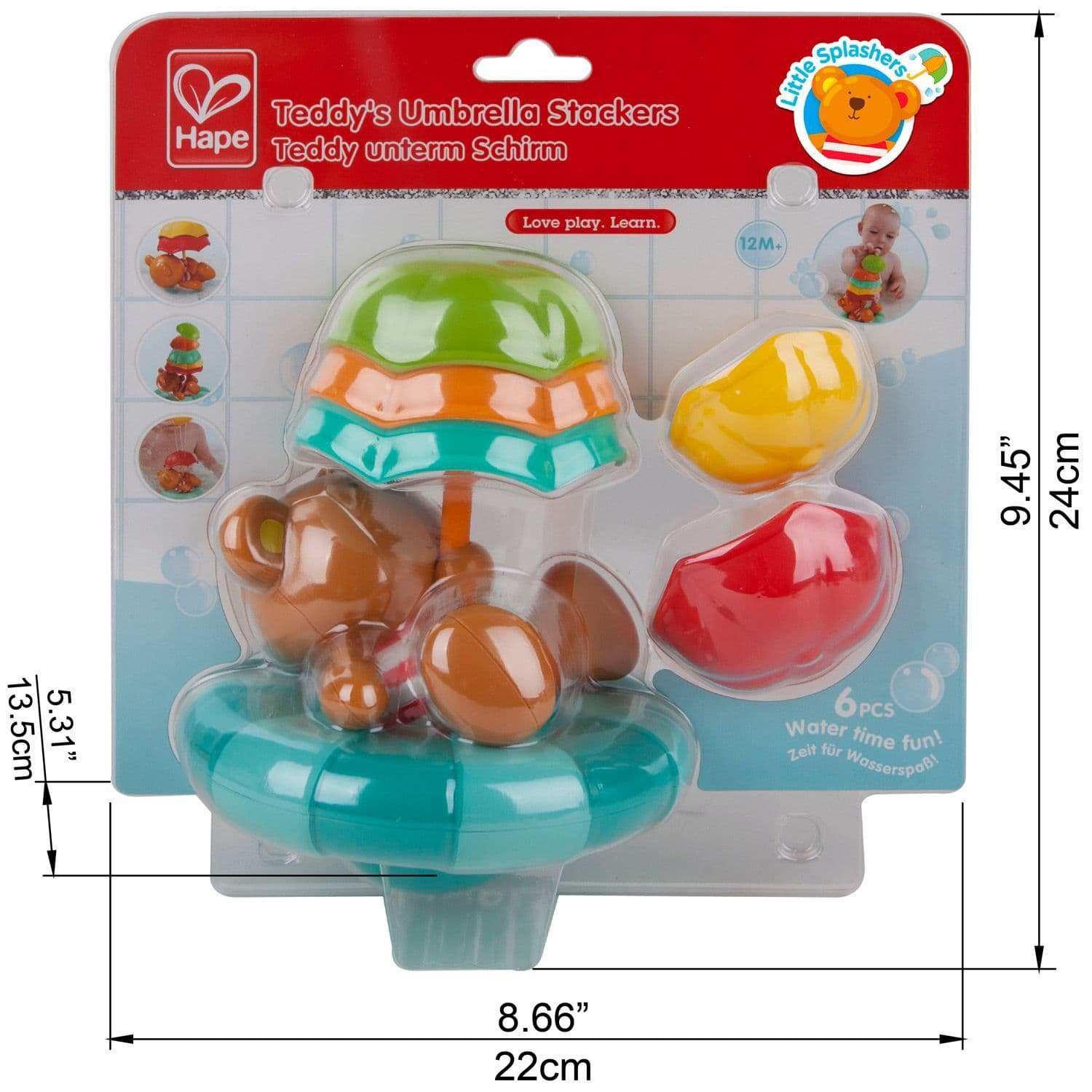 Игрушка для купания Мишка с зонтами 4