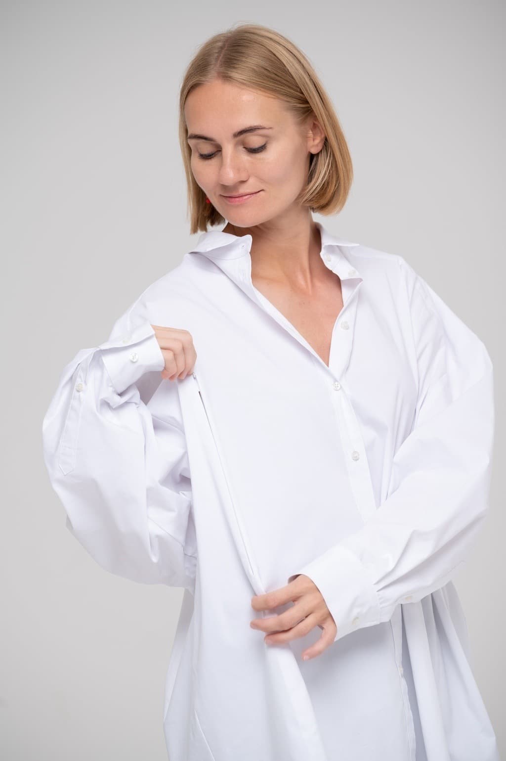 Рубашка oversize, Белый 5