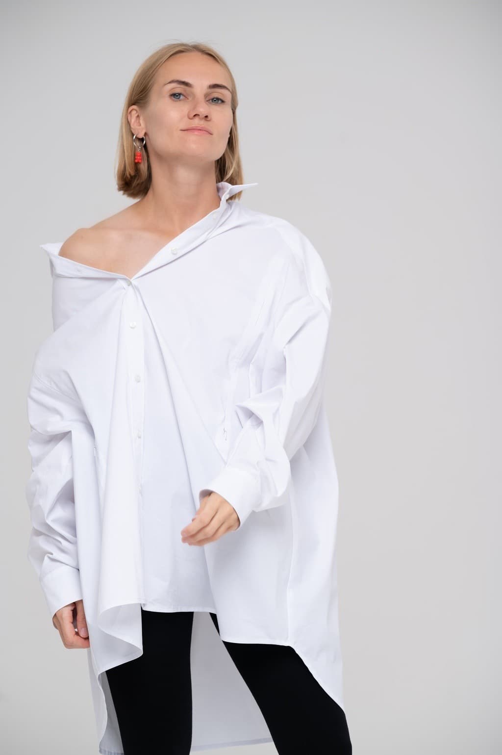 Рубашка oversize, Белый 6