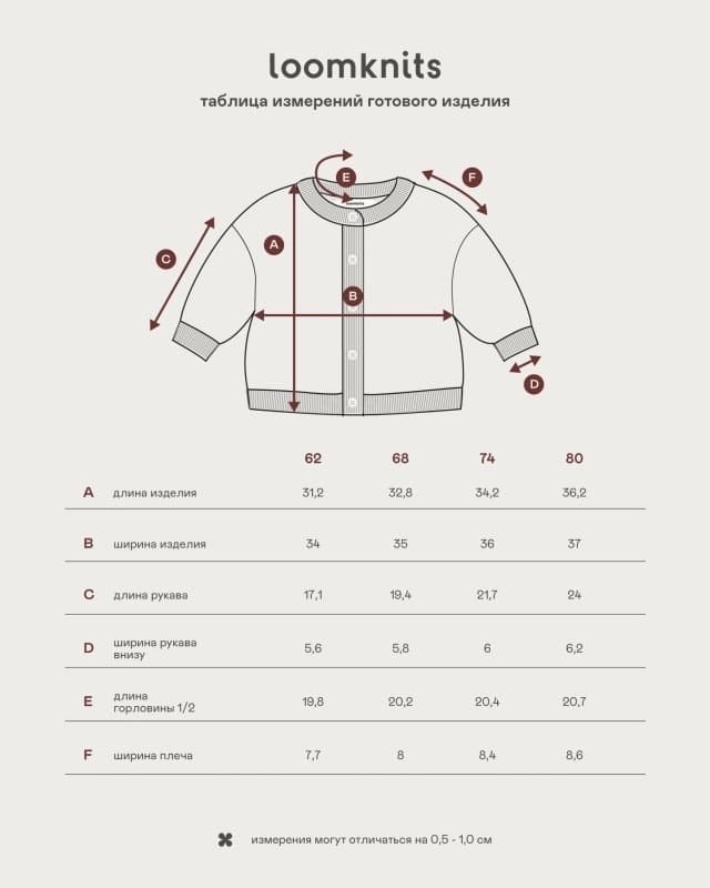 Кардиган детский Loomknits Бежевый 4