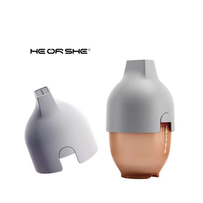 Бутылочка силиконовая для детей с соской HEORSHE 160ml, Grey 4